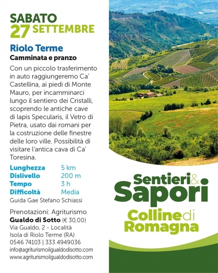 SENTIERI E SAPORI CAMMINATA E PRANZO SABATO 27 SETTEMBRE - Agriturismo Il Gualdo di Sotto